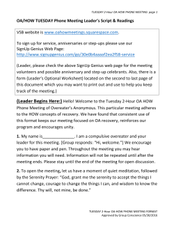 to the Meeting Format in pdf.