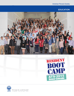 boot camp - American Thoracic Society