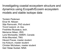 Investigating coastal ecosystem structure and dynamics using
