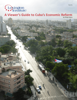 A Viewer`s Guide to Cuba`s Economic Reform