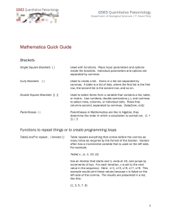 Mathematica Quick Guide