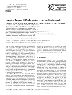 Impact of January 2005 solar proton events on chlorine species