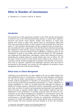 Ethics in Disorders of Consciousness