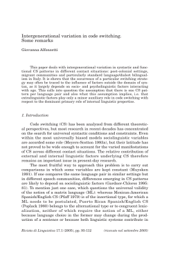 Giovanna Alfonzetti - Laboratorio di Linguistica