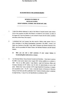 Nicholas Eldred - Leveson Inquiry