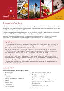 Endometriosis Fact Sheet - Women`s Health Naturally