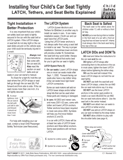 Installing Your Child`s Car Seat Tightly