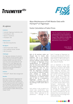 Success Story: Case study master data mass price lists titgemeyer