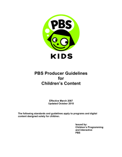 PBS Producer Guidelines for Children`s Content