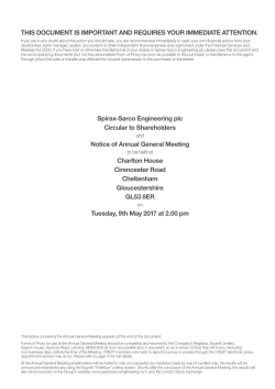 2017 Circular to Shareholders - Spirax