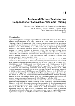 Acute and Chronic Testosterone Responses to Physical