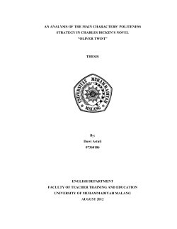 AN ANALYSIS OF THE MAIN CHARACTERS` POLITENESS