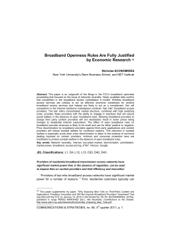 Broadband Openness Rules Are Fully Justified by