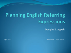 Planning English Referring Expressions