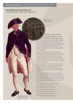 governor arthur phillip: future hope, present memory