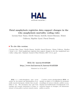 Fatal anaphylaxis registries data support changes in the