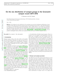 On the size distribution of sunspot groups in the Greenwich sunspot