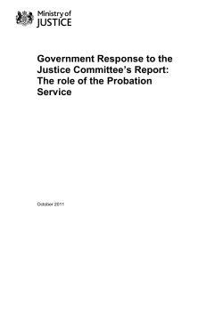 Government Response to the Justice Committee`s