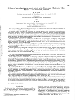 Evidence of late and postglacial seismic activity in the Temiscouata