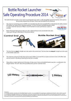 This bottle Rocket Launcher is not a toy! It was designed to be used