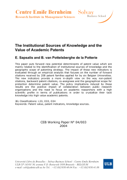 The Institutional Sources of Knowledge and the Value of