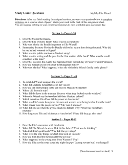 Study Guide Questions