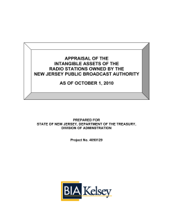 Radio Intangible Asset Appraisal
