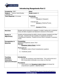 Lesson 2 Introducing Rangelands