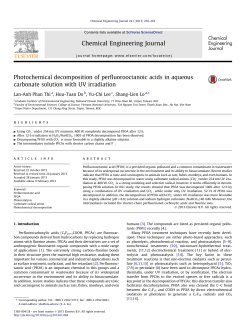 Photochemical decomposition of perfluorooctanoic acids in aqueous