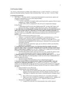 Civil Procedure Outline Res judicata, claim preclusion