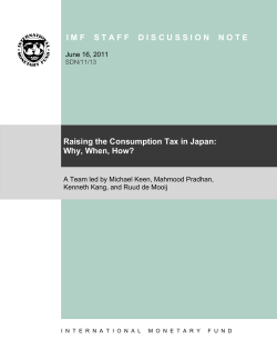 Raising the Consumption Tax in Japan