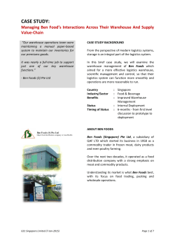 Managing Ben Food`s Interactions Across Their