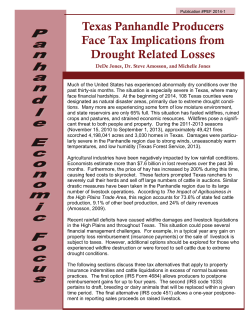 Texas Panhandle Producers Face Tax Implications from Drought