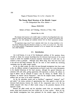 222 The Energy Band Structure of the Metallic Copper -