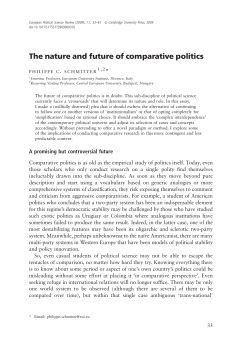 The nature and future of comparative politics