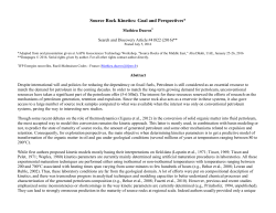 Source Rock Kinetics - Search and Discovery