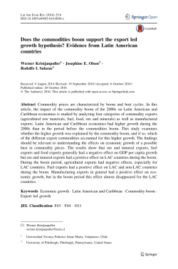 Does the commodities boom support the export led growth