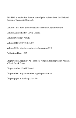 Appendix A: Technical Notes on the Regression Analysis of