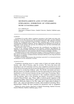 microfilaments and cytoplasmic streaming