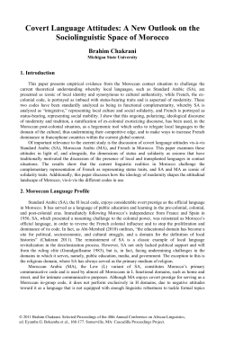Covert Language Attitudes - Cascadilla Proceedings Project