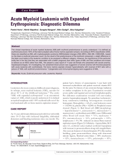 Acute Myeloid Leukemia with Expanded Erythropoiesis: Diagnostic