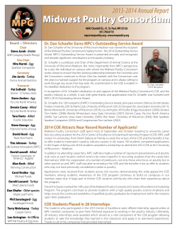 Annual Report 13-14 - Midwest Poultry Consortium