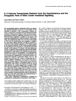 IL-2 Induces Vasopressin Release from the Hypothalamus and the