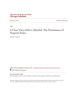 A Clear View of the Cathedral: The Dominance