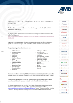 save up to 20% on travel with the star alliance