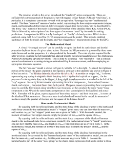 Part 2 of Inertia in the Piano Action series