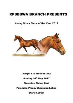 rpsbswa branch presents - Riverside Riding Club WA