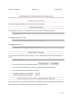 Concurrent Versioning System