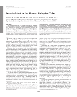 Interleukin-8 in the Human Fallopian Tube