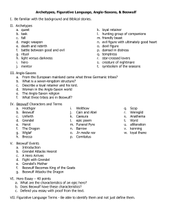 Archetypes, Figurative Language, Anglo-Saxons
